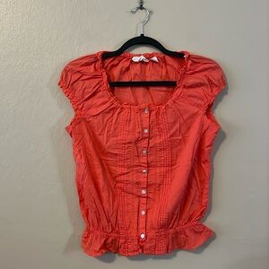 L.O.G.G. H&M Salmon Button Up Top 4